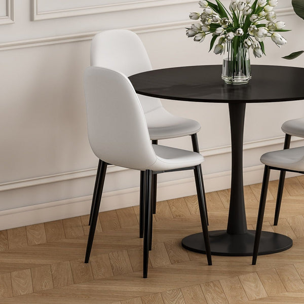 Sera PU Leather Chair White lifestyle