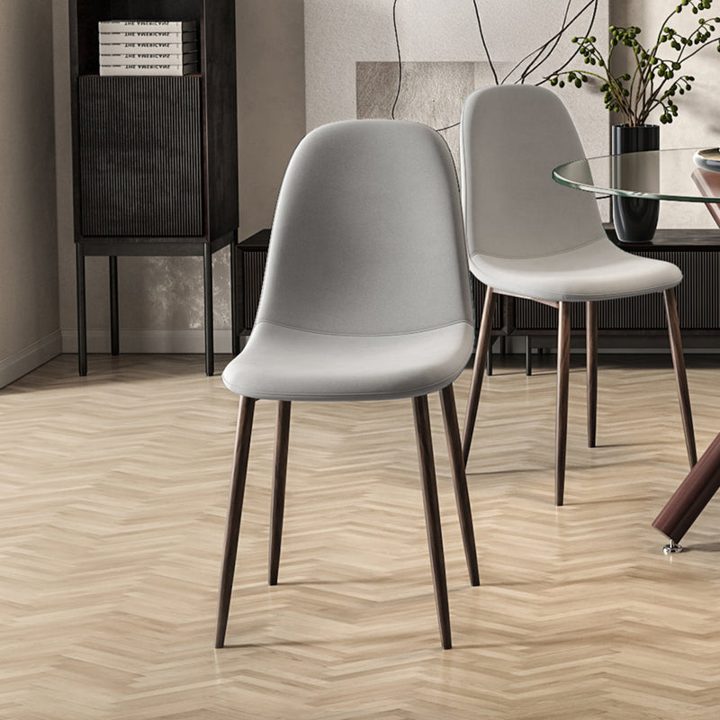 Sera Velvet Chair w/ Oak Legs Grey lifestyle