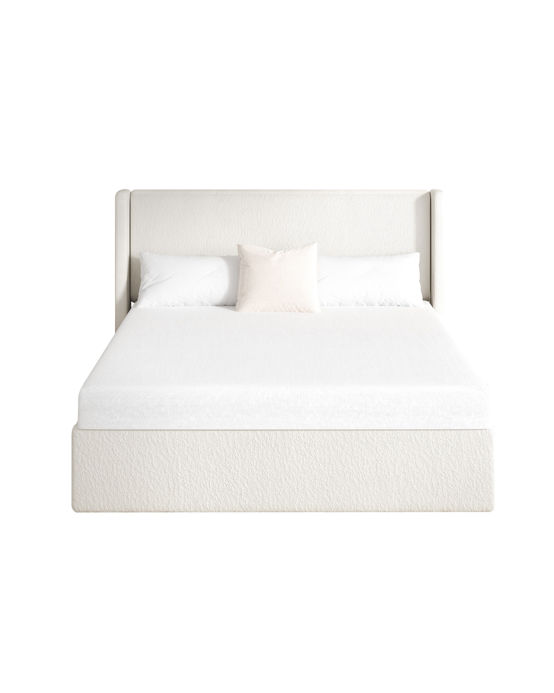 Aura Lift Up Storage Bed cream-linen main