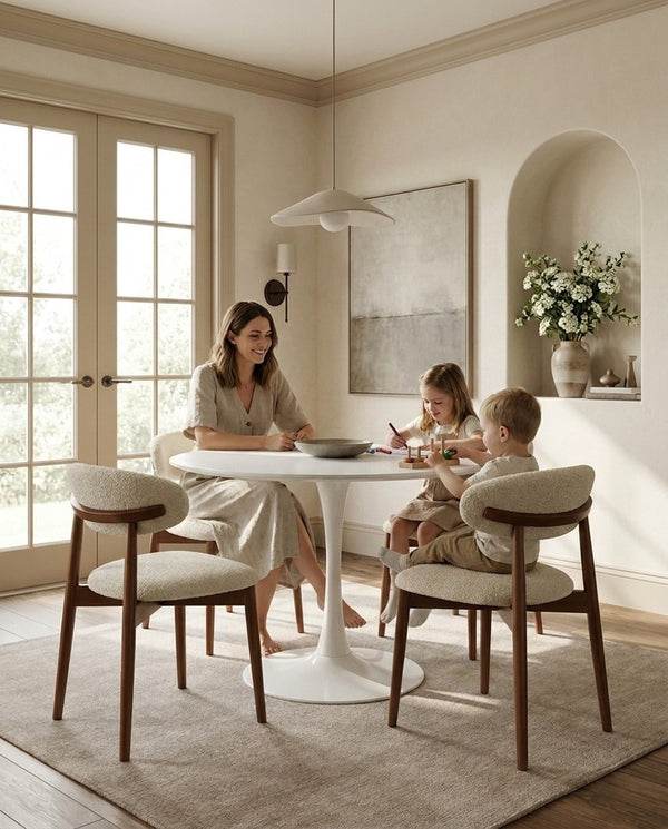 Blanco White Dining Table lifestyle