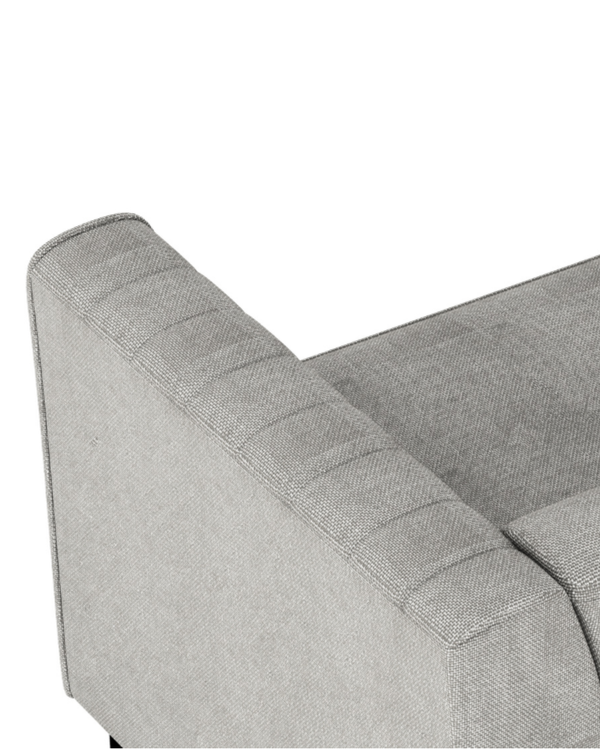 Close-up of the supportive cushions on the Enigma Loveseat in Oyster
