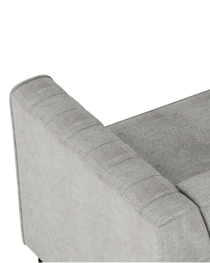 Close-up of the supportive cushions on the Enigma Loveseat in Oyster
