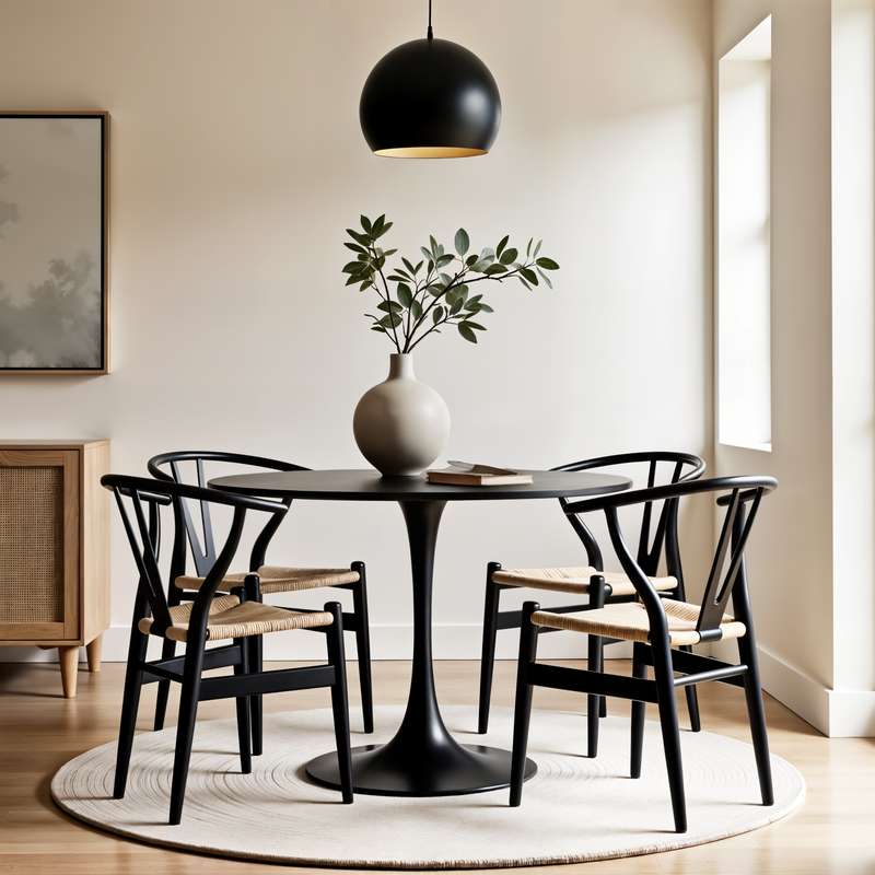 Harlow Dining Chair Black lifestyle