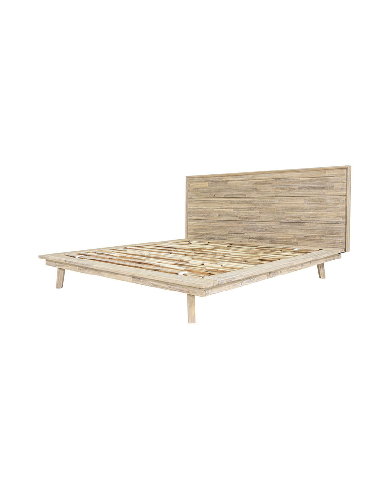 Homestead Bed in Light Driftwood, three-quarter view