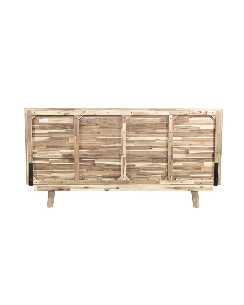 Homestead Bed in Light Driftwood, three-quarter view
