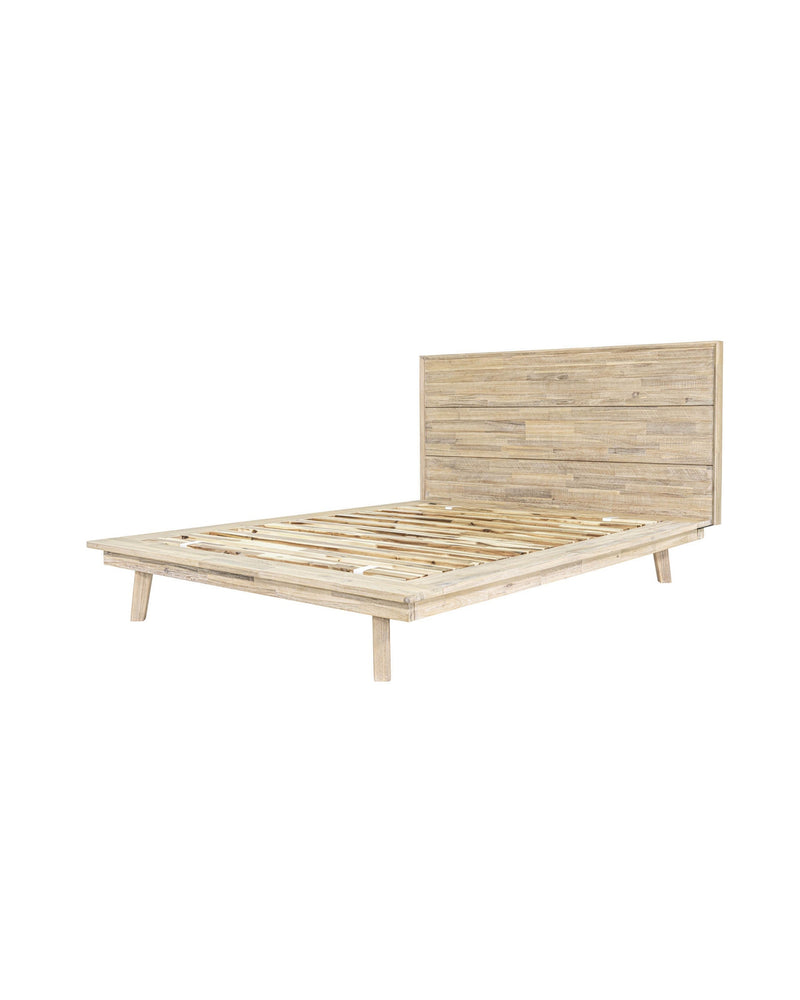 Homestead Bed in Light Driftwood, three-quarter view
