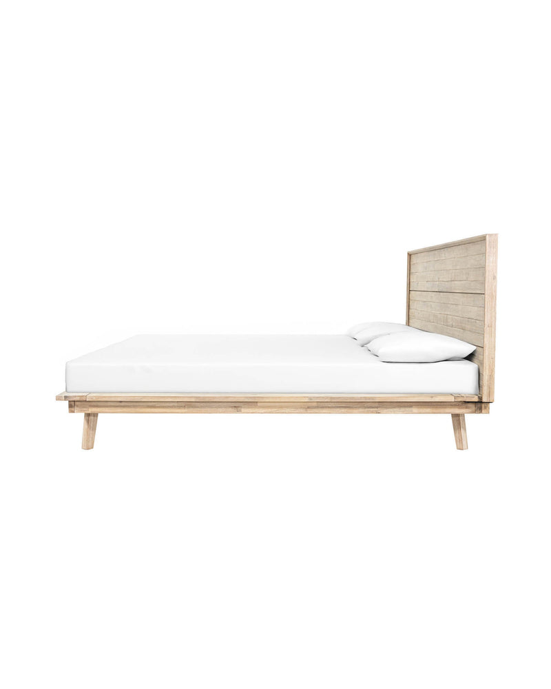 Homestead Bed in Light Driftwood, side view