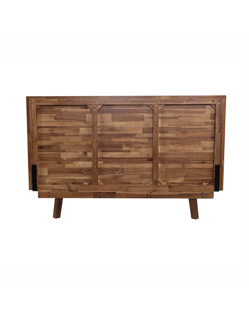 Homestead Bed in Warm Pecan, rear view