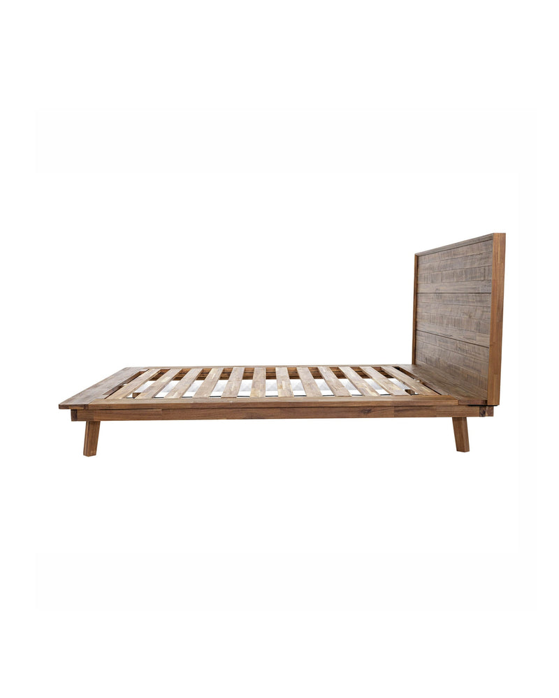 Homestead Bed in Warm Pecan, side view