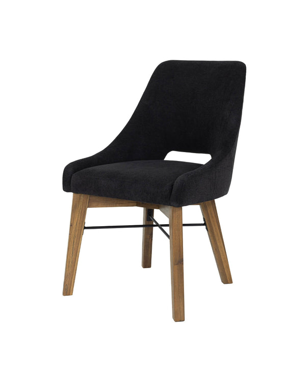 Homestead Chair in Graphite Grey / Warm Pecan, three-quarter view