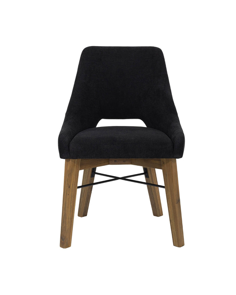 Homestead Chair in Graphite Grey / Warm Pecan, front view
