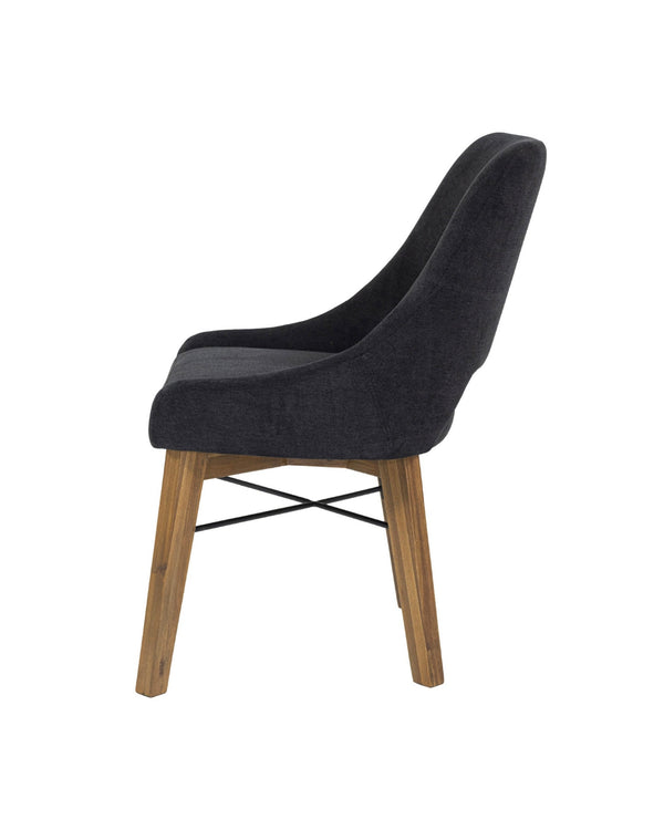 Homestead Chair in Graphite Grey / Warm Pecan, side view