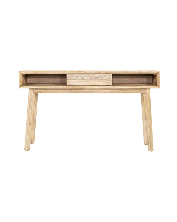 Homestead Console in Light Driftwood, front view