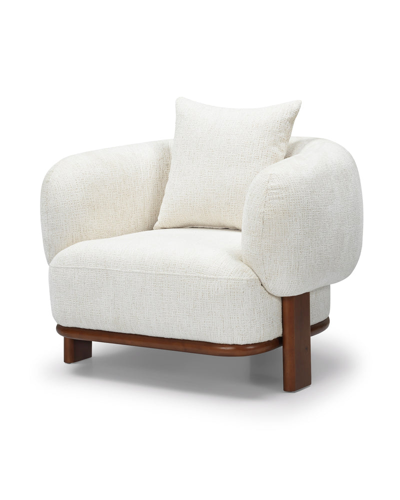 Hugo Chair in Butter Oat, three-quarter view