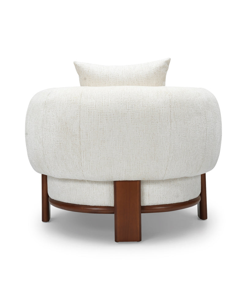 Hugo Chair in Butter Oat, rear view