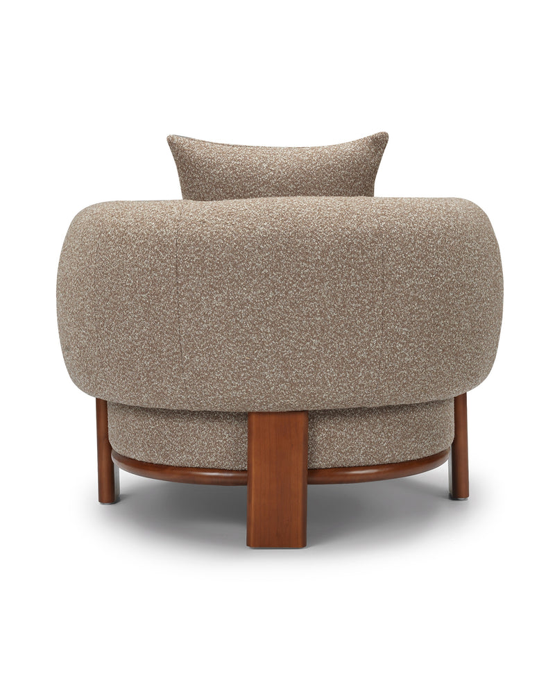 Hugo Chair in Praline Crème, rear view