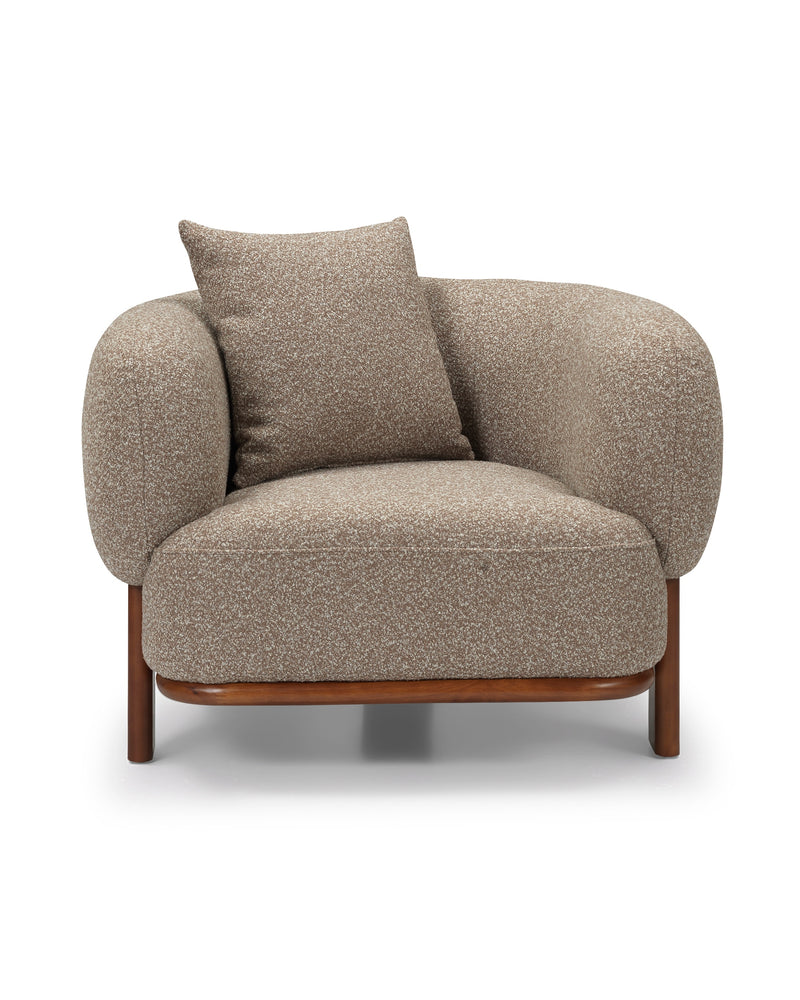 Hugo Chair in Praline Crème, front view