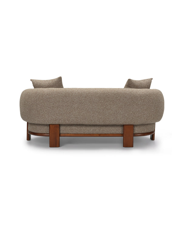 Hugo Loveseat in Praline Crème, rear view