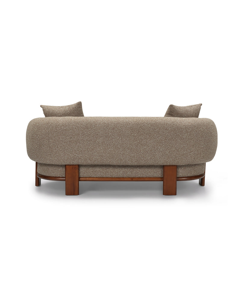 Hugo Loveseat in Praline Crème, rear view