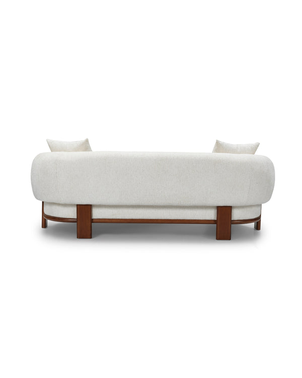 Hugo Sofa in Butter Oat, rear view