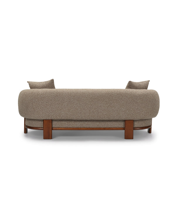 Hugo Sofa in Praline Crème, rear view