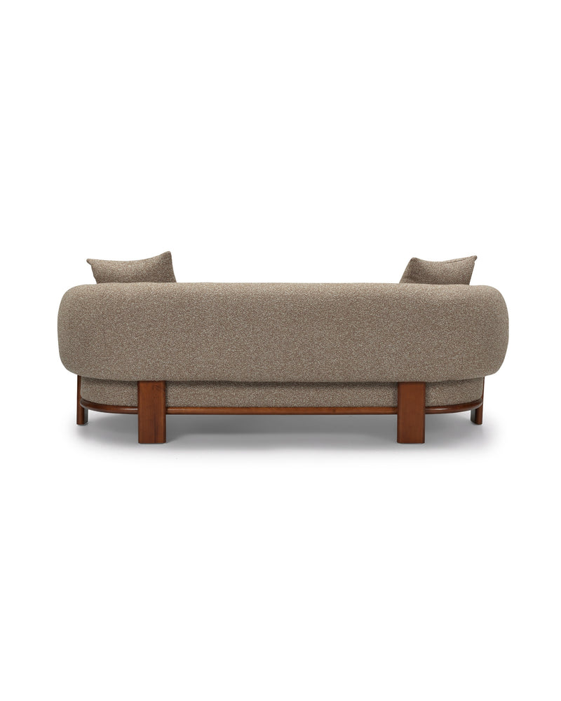 Hugo Sofa in Praline Crème, rear view