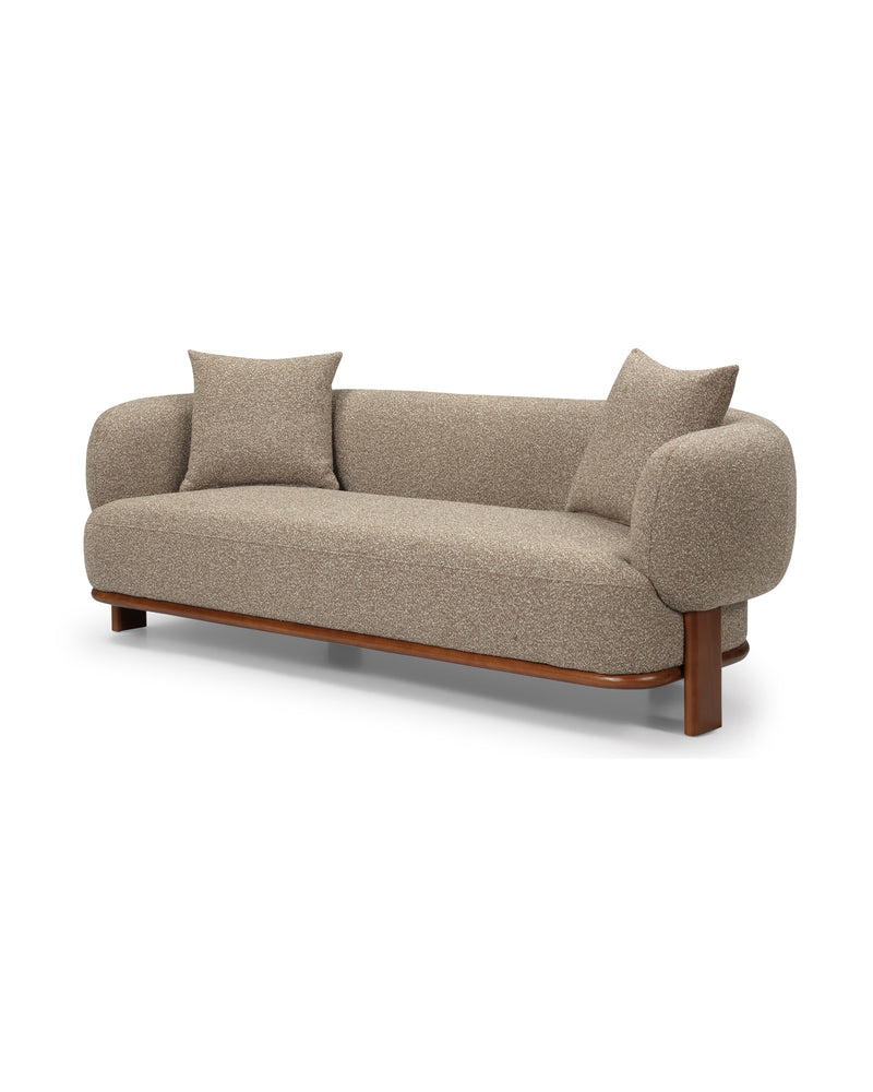 Hugo Sofa in Praline Crème, side view