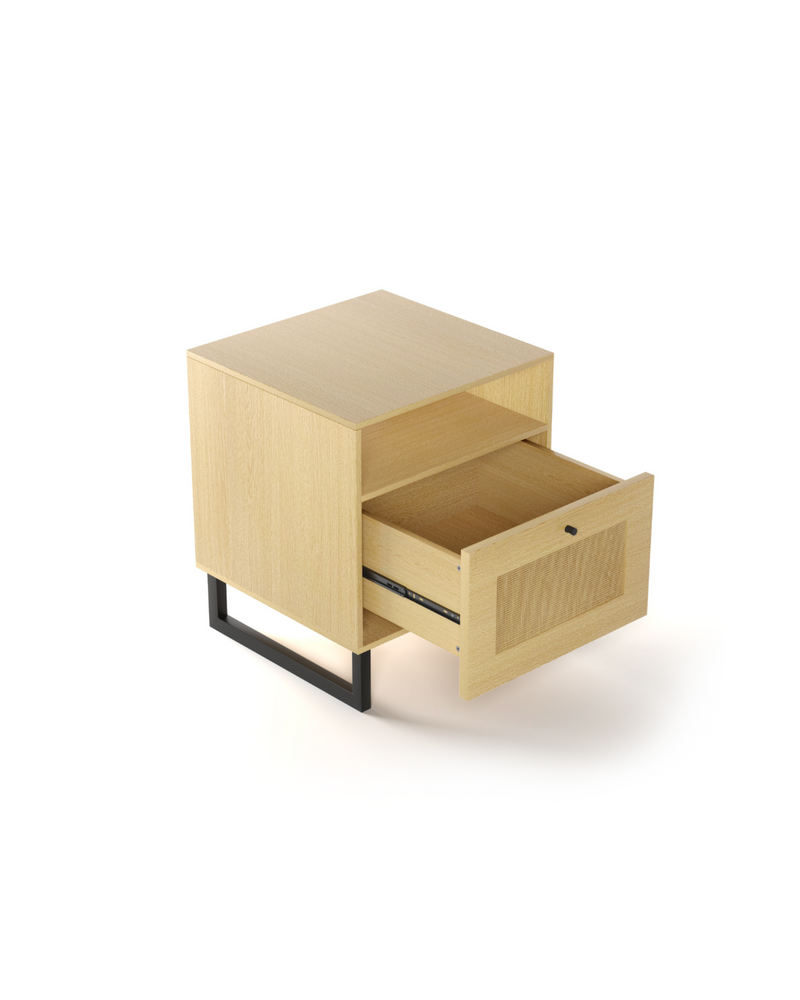 Lyra Nightstand natural angle