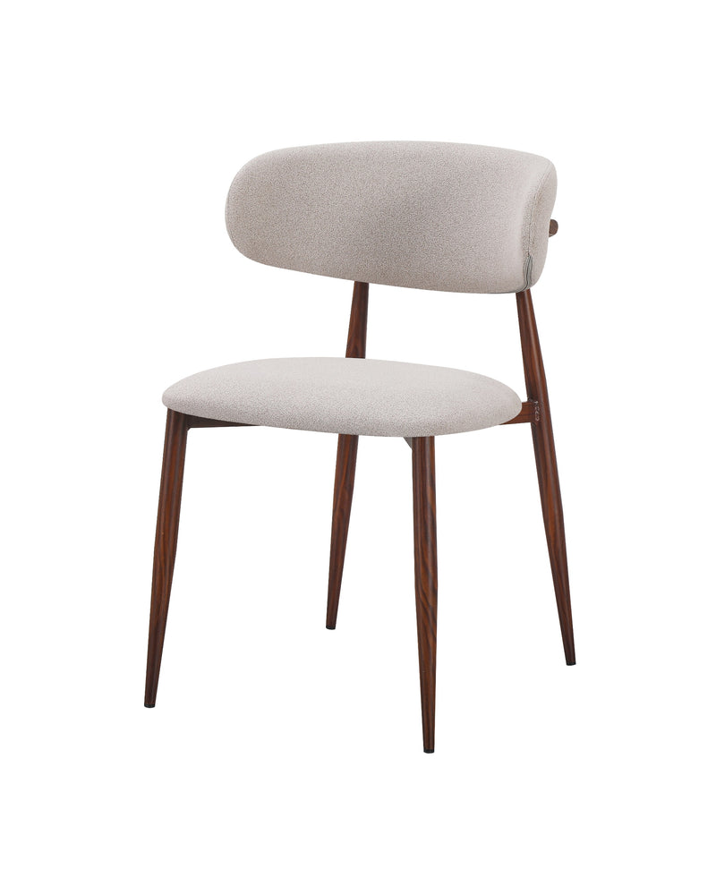 Mabel Dining Chair in Espresso Bean with Walnut, three-quarter view