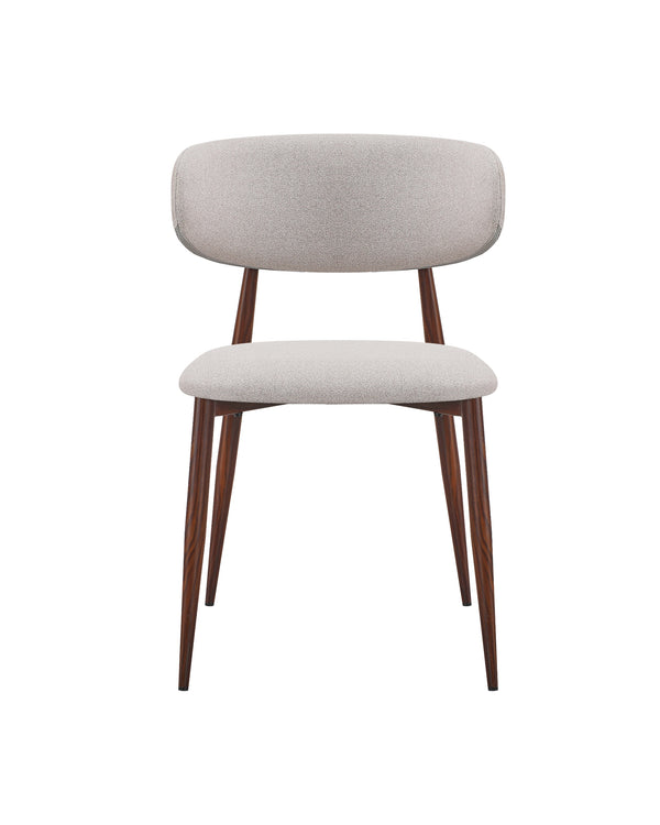 Mabel Dining Chair in Espresso Bean with Walnut, front view
