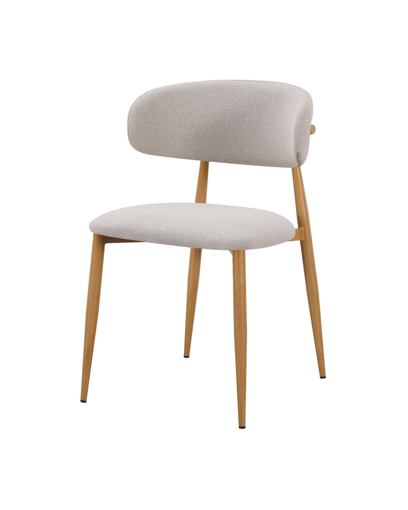 Mabel Dining Chair in Espresso Bean with Oak, three-quarter view