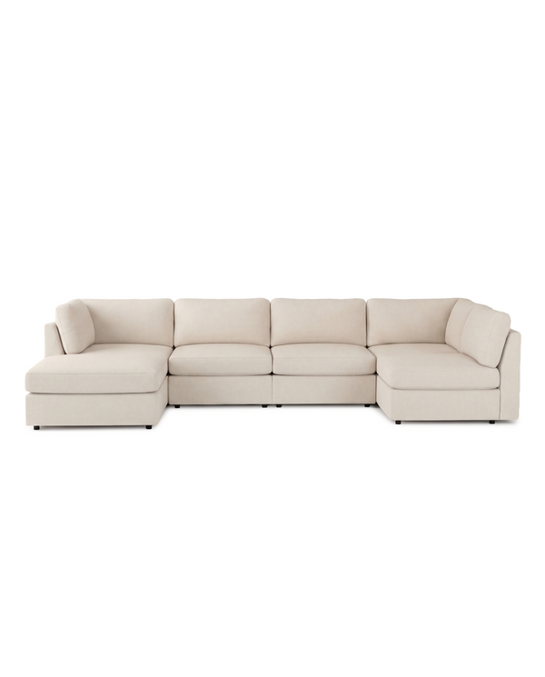 Nest 6 Seater, Cream, front