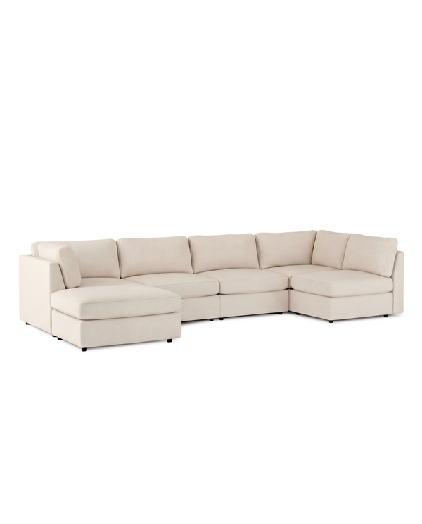 Nest 6 Seater, Cream, left