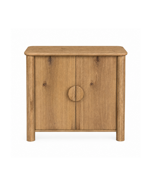 Aykah oak Runa Small Sideboard, front view
