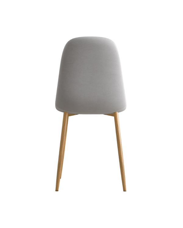 Sera Velvet Chair w/ Veneer Legs grey