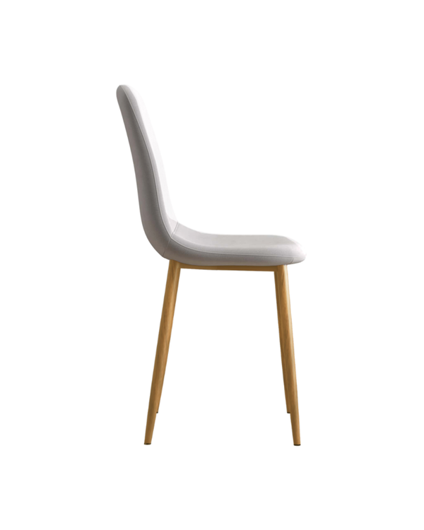 Sera Velvet Chair w/ Veneer Legs grey