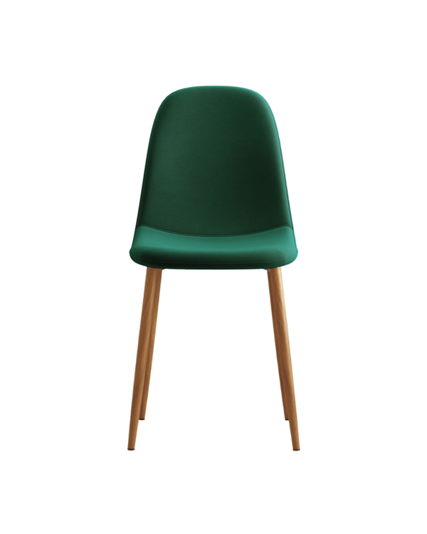 Sera Velvet Chair w/ Veneer Legs jade
