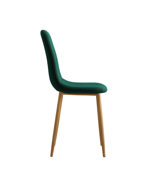 Sera Velvet Chair w/ Veneer Legs jade