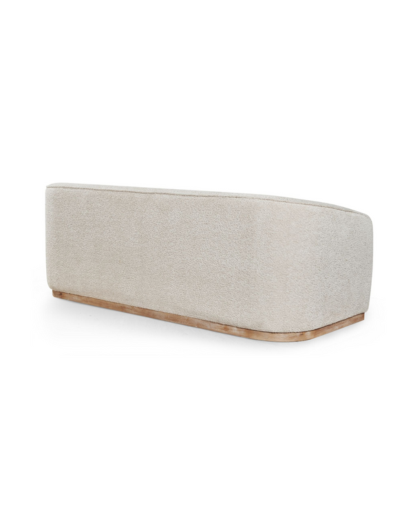 Sorelle Sofa in Almond Biscotti, back view showing the finished reverse