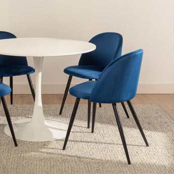 Alan Velvet Chair w/ Black Legs