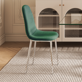 Sera Jade Velvet Chair w/ Chrome Legs lifestyle
