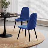 Mink Velvet Dining Chair in Blue styled in a dining room