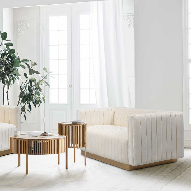 Cali Ivory 2-Seater Loveseat