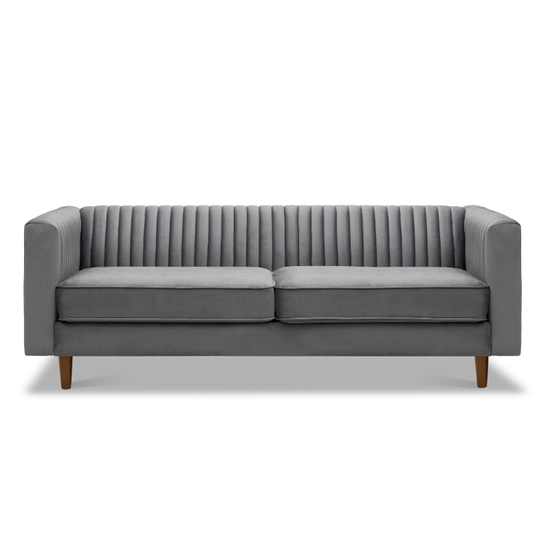 Bruno Grey 3 Seater Sofa