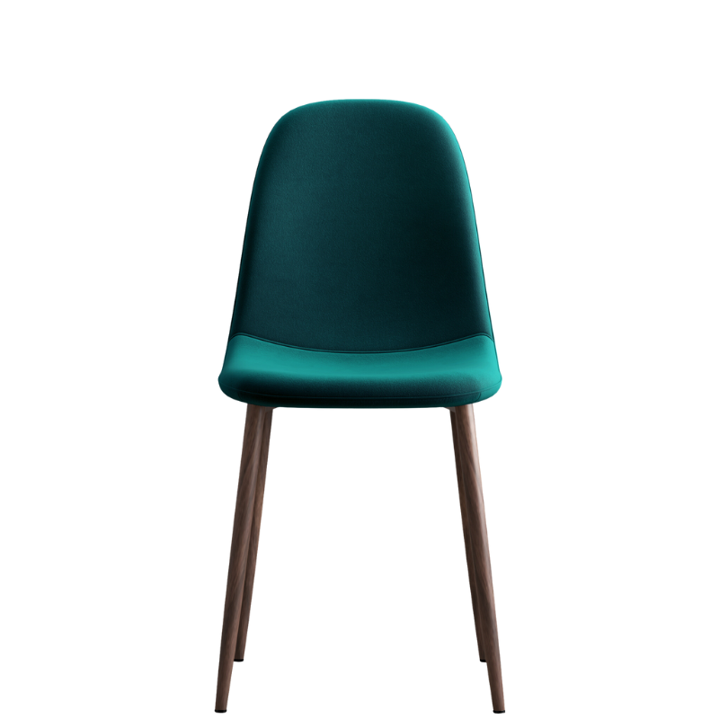 Sera Jade Velvet Chair w/ oak Legs
