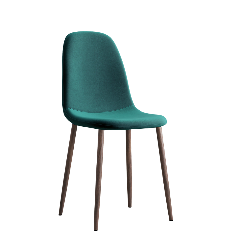 Sera Jade Velvet Chair w/ oak Legs