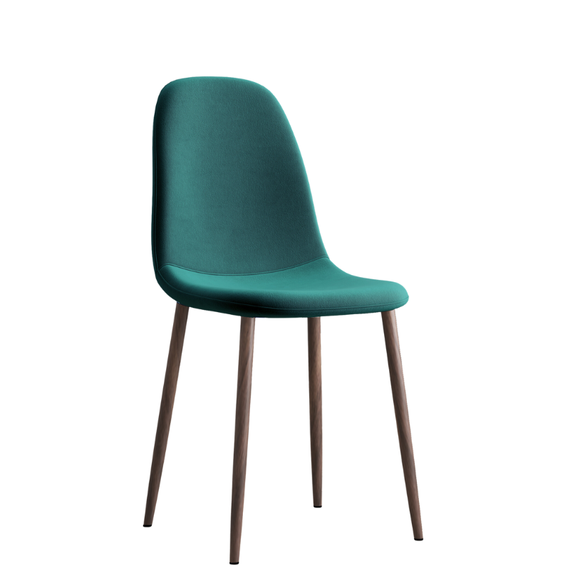 Sera Jade Velvet Chair w/ Oak Legs