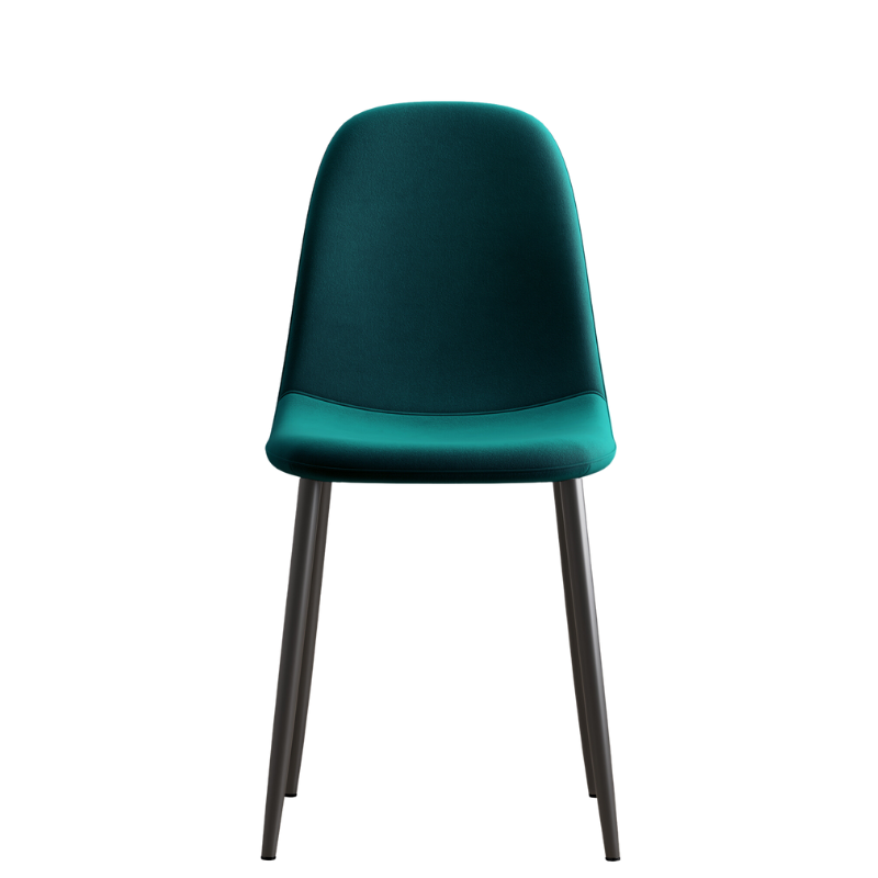 Sera Jade Velvet Chair w/ Black Legs