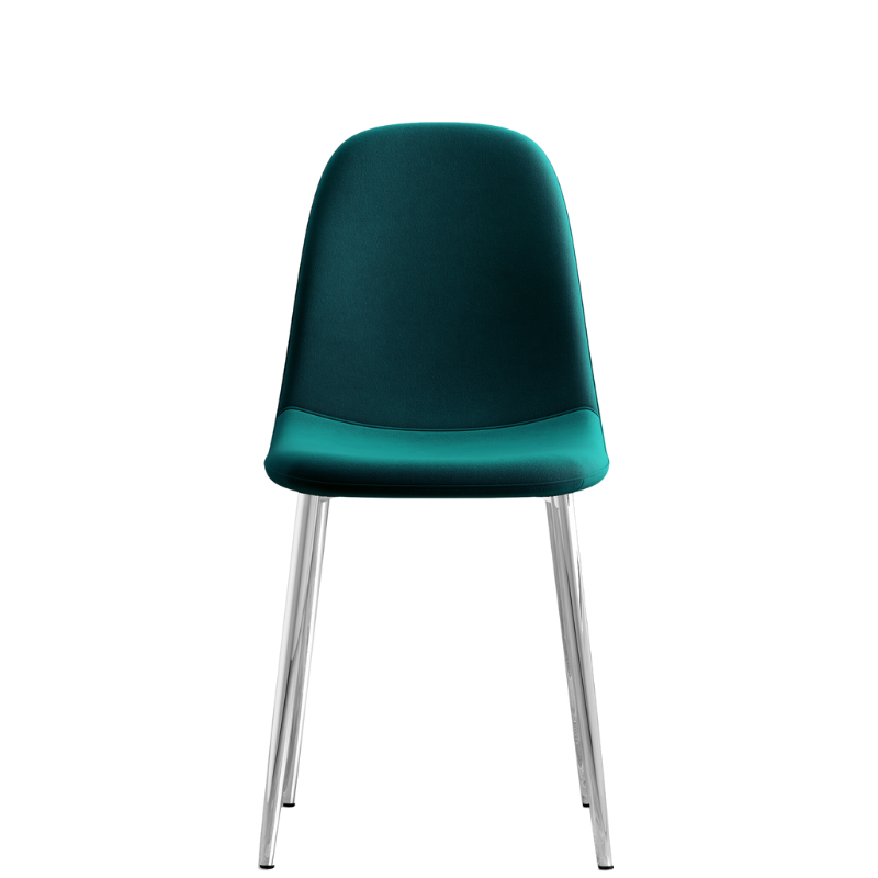 Sera Jade Velvet Chair w/ Chrome Legs