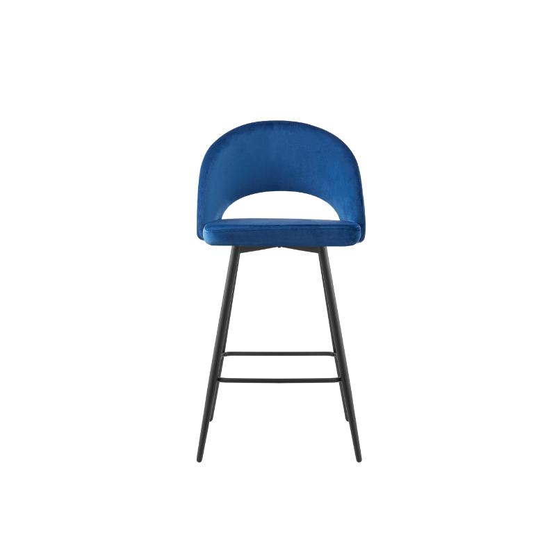 Gia Blue Velvet Counter Stool